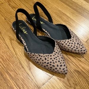 Animal Print sling back flats